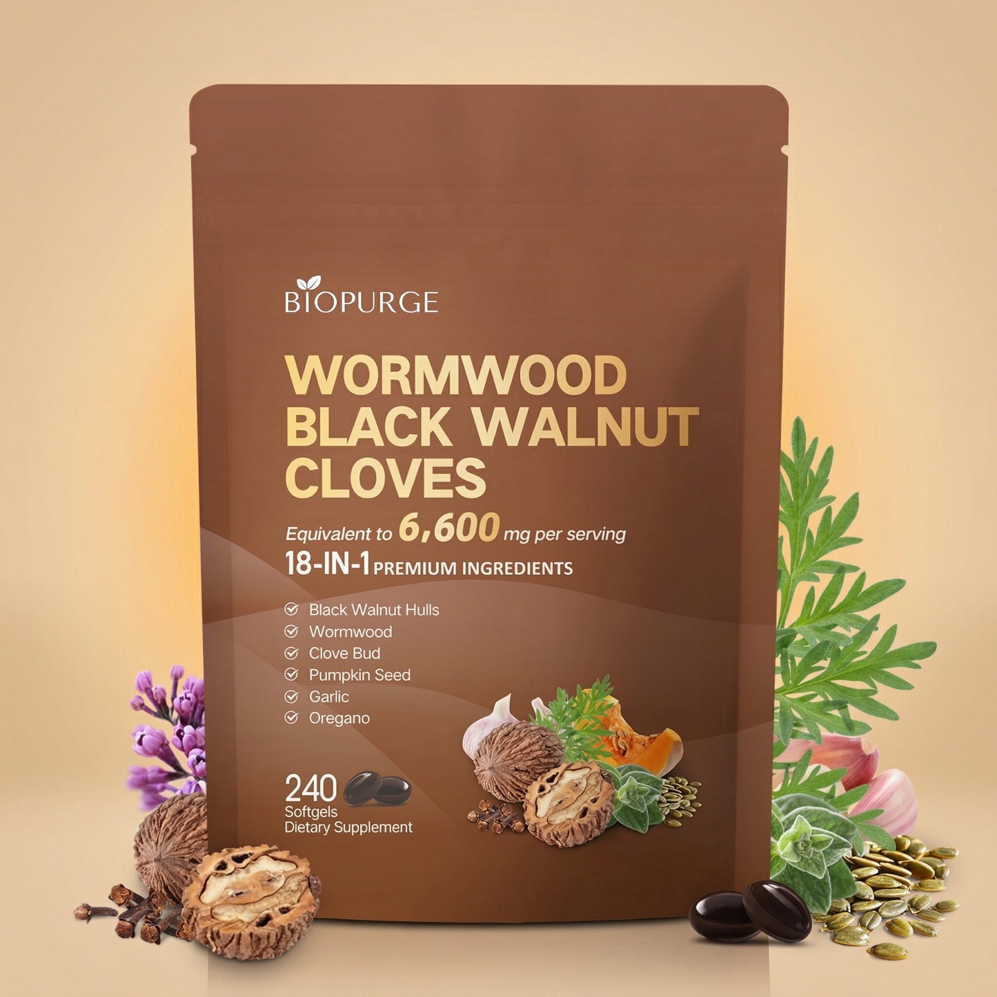 Wormwood Black Walnut Softgels